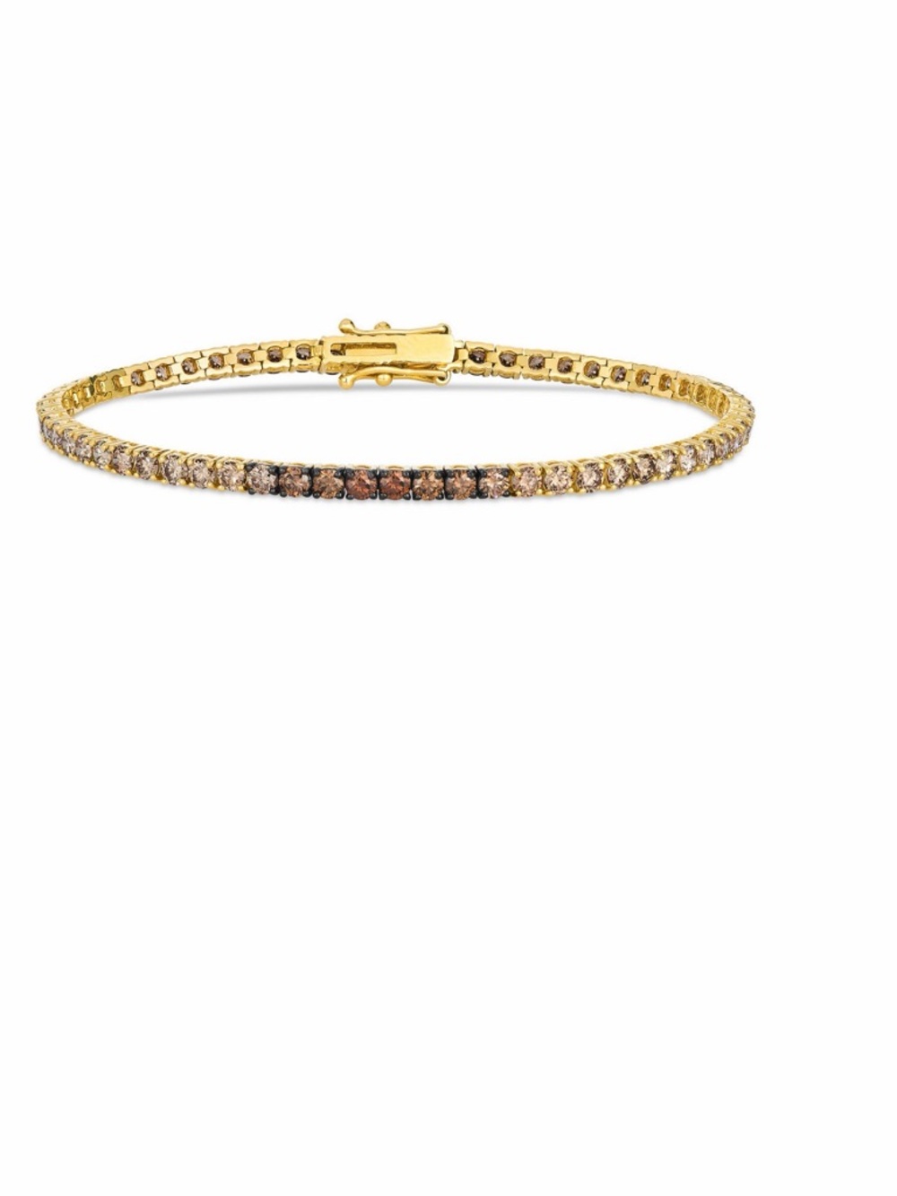 Elegant LeVian Rose Gold Diamond ombré Tennis Bracelet